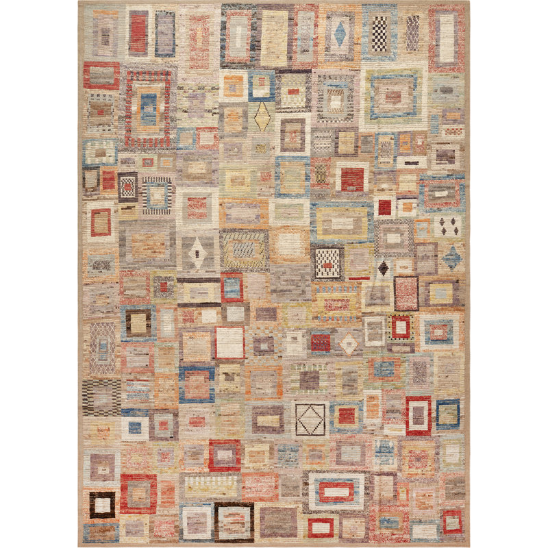 Tapis moderne de la collection nazmiyal 10 pi 4 po x 14 pi 5 po