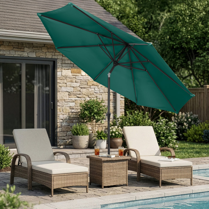 Parasol d'extérieur 10 pi Pure Garden, Vert forêt