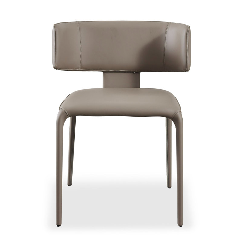 Benjara Cid Dell 21 Inch Dining Chair, Faux Leather, Wingback, Metal ...