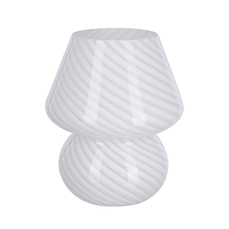 Lampe de table en verre Alumita, Blanc, Blanc