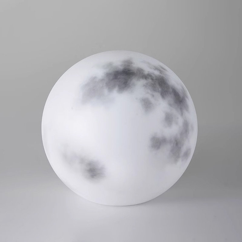 Moon Solar Lights Outdoor Garden Stakes Waterproof Globe - Three color lights, 11.81" H x 11.81" W x 11.81" D