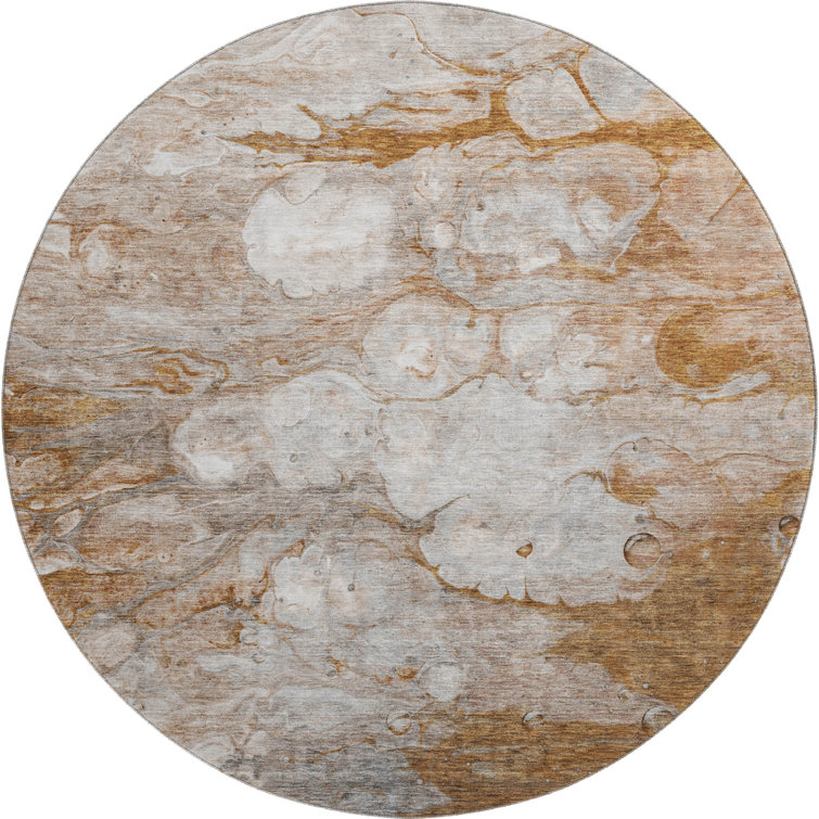 Premium Machine Washable Prisco Terracotta Rug