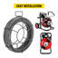 75 Ft. x 3/8 In. Solid Core Drain Auger Cable with Storage Drum & Cutter Kit - Heavy Duty Sewer Snake for Pipe Clog Removal