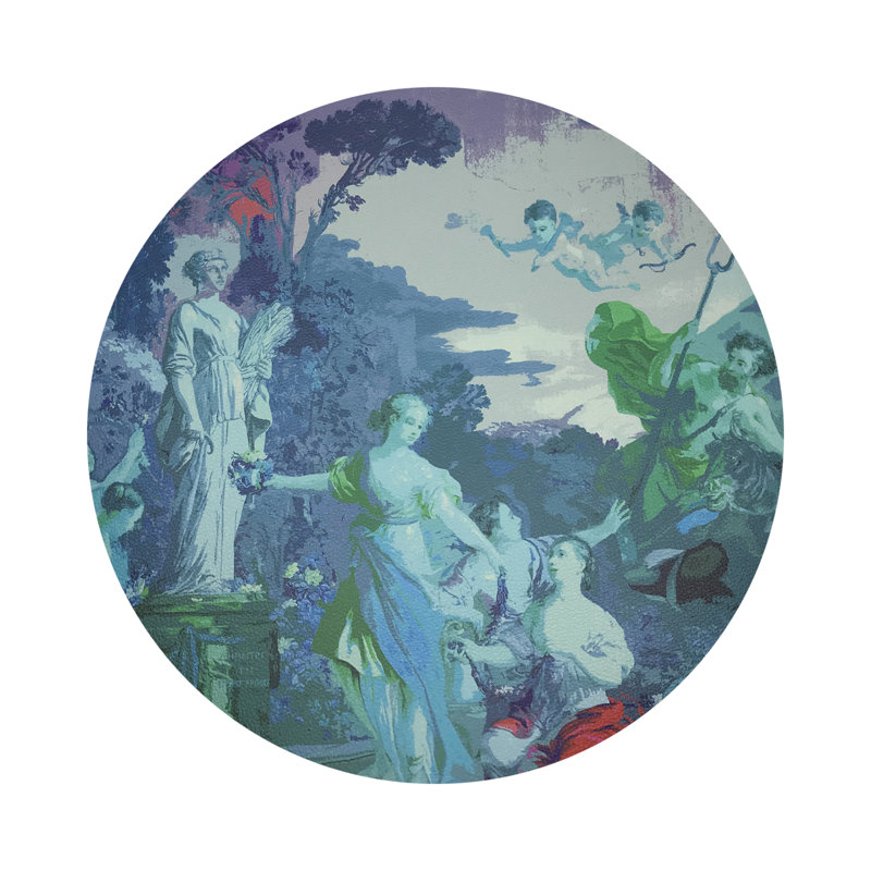 Cyprus Picnic Pebble 16" Vinyl Placemat, Cyan