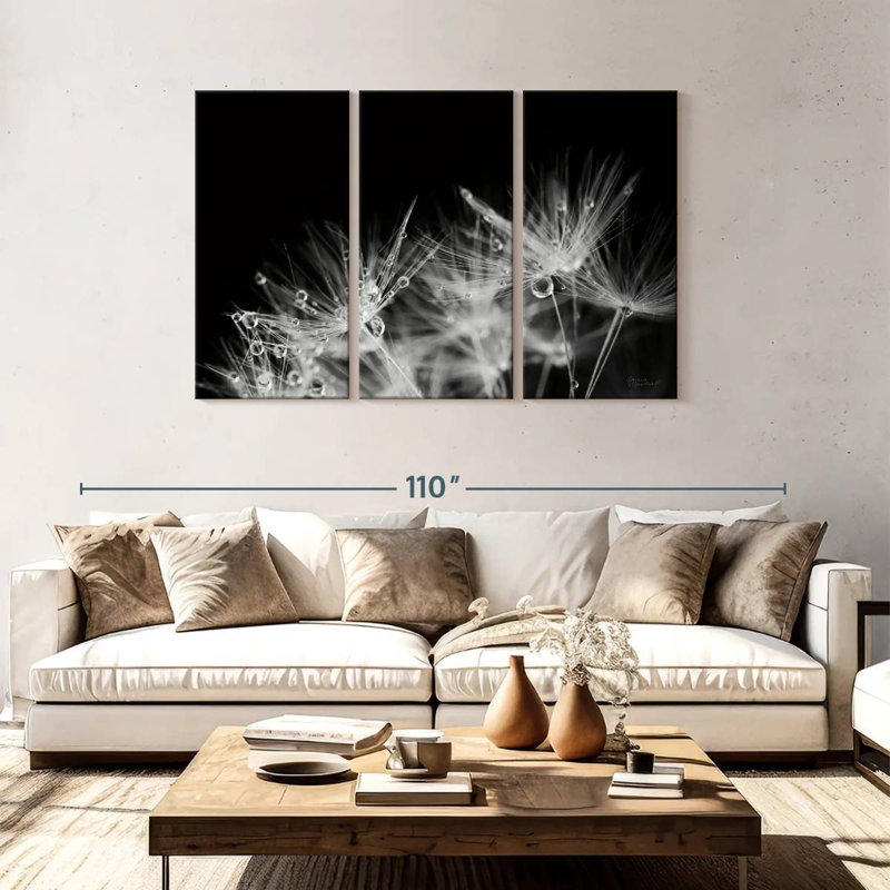 Harnek Dandelion Dewdrops, 48" H x 74" W