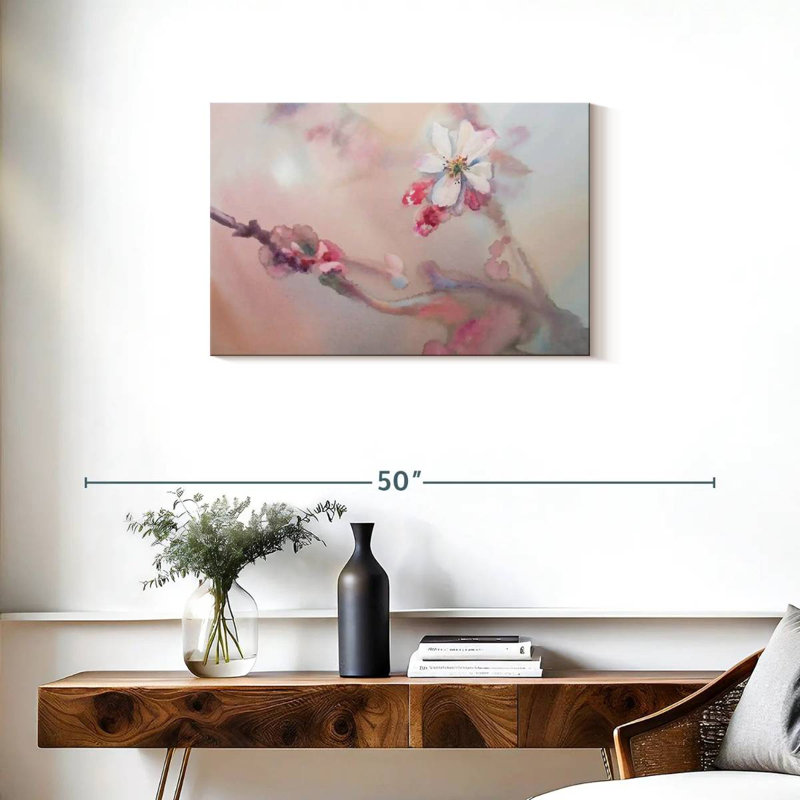 Harnek Sakura en fleurs au printemps, H 20 po x l 30 po