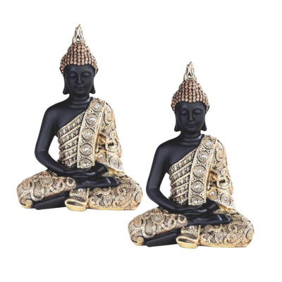 "Ensemble de 2 pièces" ICE ARMOUR 9,5 "H méditation de Bouddha en méditation