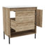 Meuble-lavabo moderne en bois 30 po, armoire de salle de bain avec tiroir coulissant, meuble de rangement pour salle de bain avec lavabo en céramique