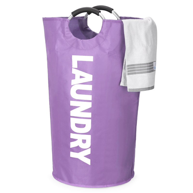 Panier à linge pliable 90L, Mauve