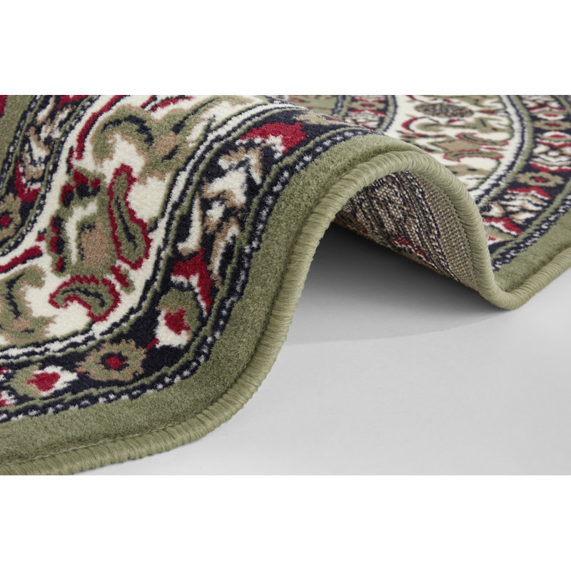 Parun TÃ¤briz Machine Woven Green Indoor Rug, Round 160cm