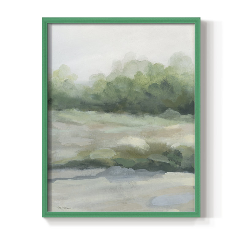 «Faded Morning I», reproduction encadrée - bois massif, Vert, H 11 po x l 9 po