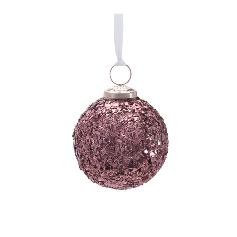 Ensemble d'ornement boule de verre de 8 - P 3 po et P 4 po