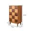 Commode d'appoint en bois massif Simple Checkerboard