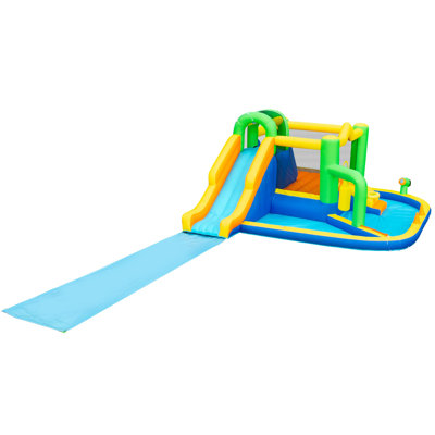 Jeu gonflable gonflable avec glissade d'eau