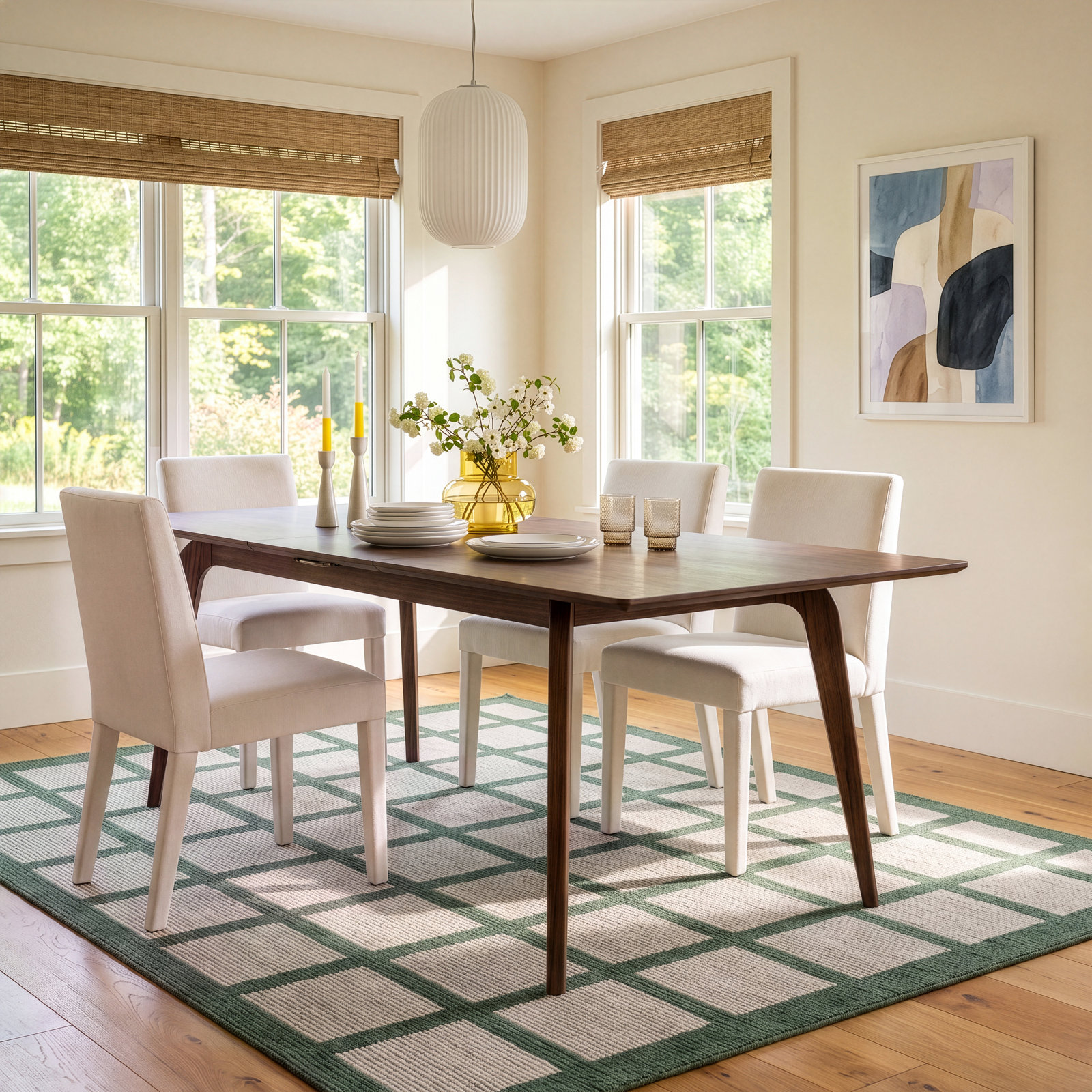 Yolanda 83" Extendable Dining Table, Walnut