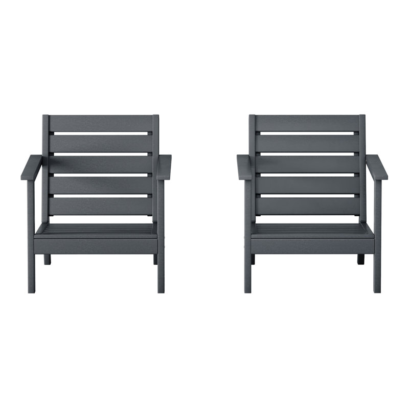 Deep Seating Chair (Set Of 2), Gray