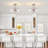 3 - Light Modern Glass Drum Semi Flush Mount Ceiling Light Fixture for Dinning Room Living Room Bedroom Hallway Entryway Kitchen-1490440193