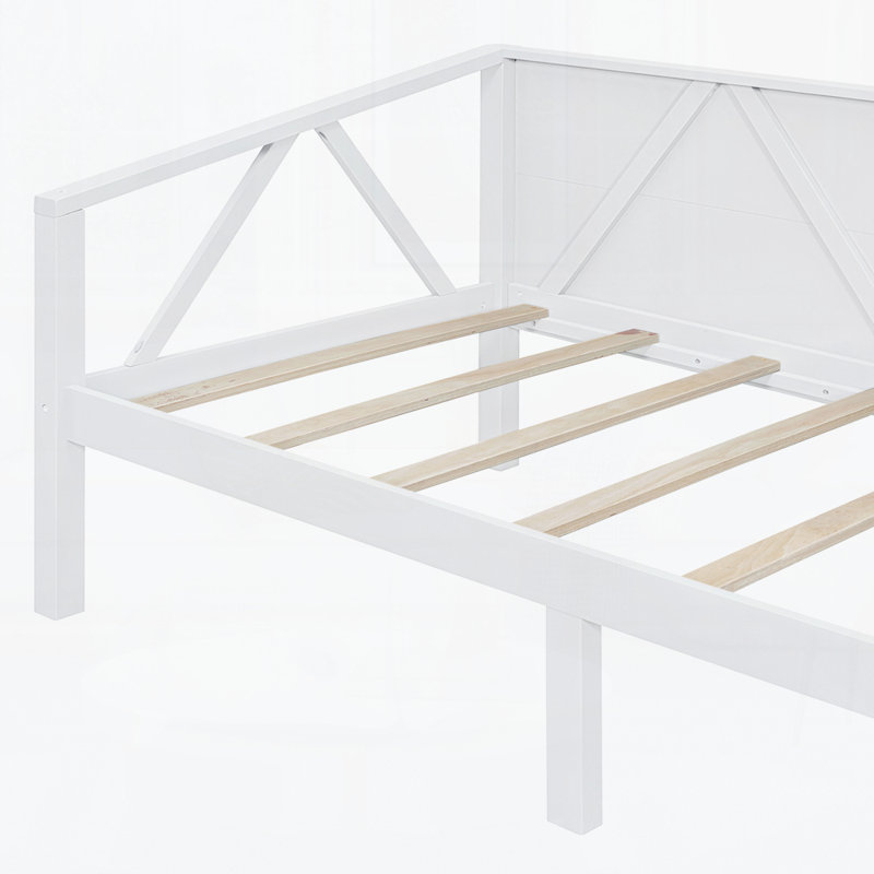 Lit de jour en bois, Simple, Blanc