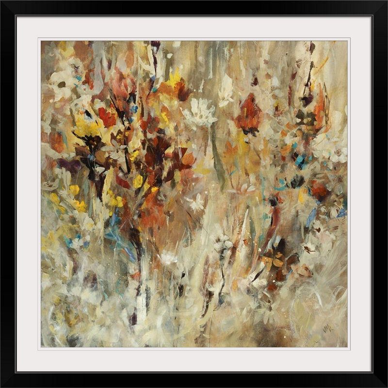 « Courtyard » par Drexton, reproduction d'art, H 32 po x l 32 po, Impression encadrée, Noir