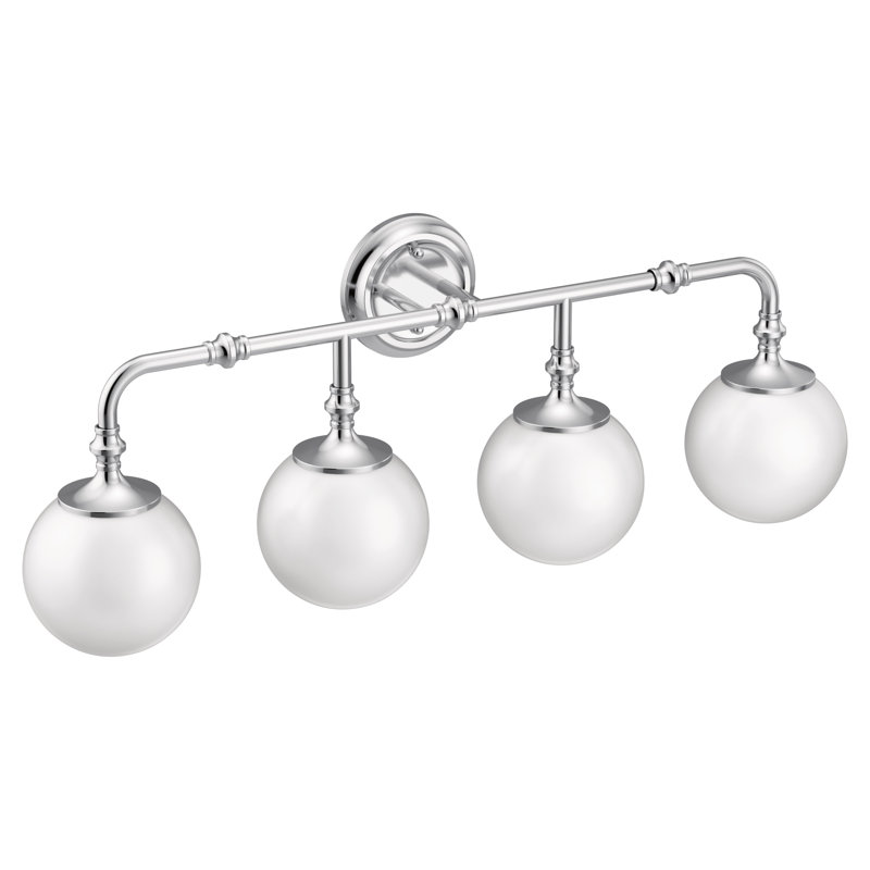 Éclairage pour salle de bain 4 lumières Colinet, Chrome