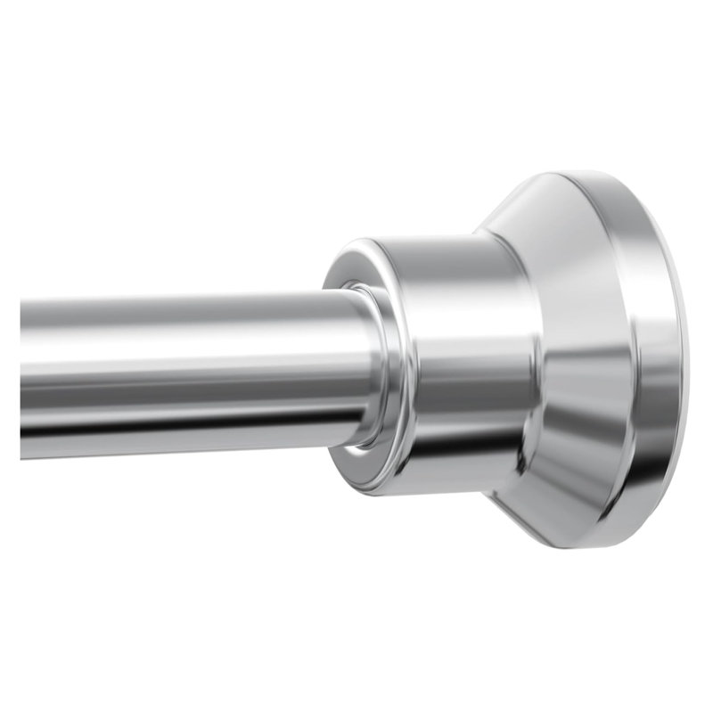76cm Straight Wall Shower Curtain Pole, Silver