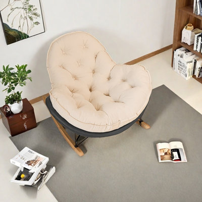 Chaise berçante ergonomique en chenille