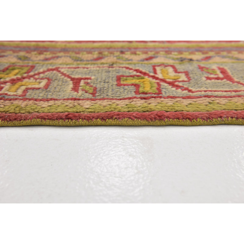 Tapis en laine brun/beige 4 pi 5 po x 6 pi 4 po one-of-kind-noué la main Diana