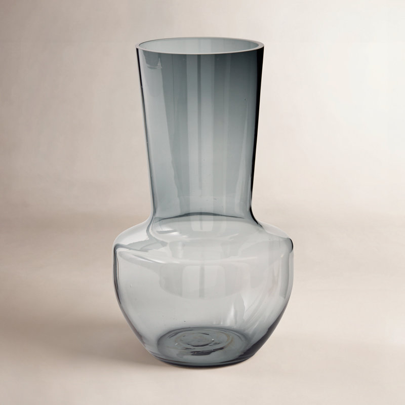 Talum Handmade Glass Table Vase, 12.25" H x 7.25" W x 7.25" D