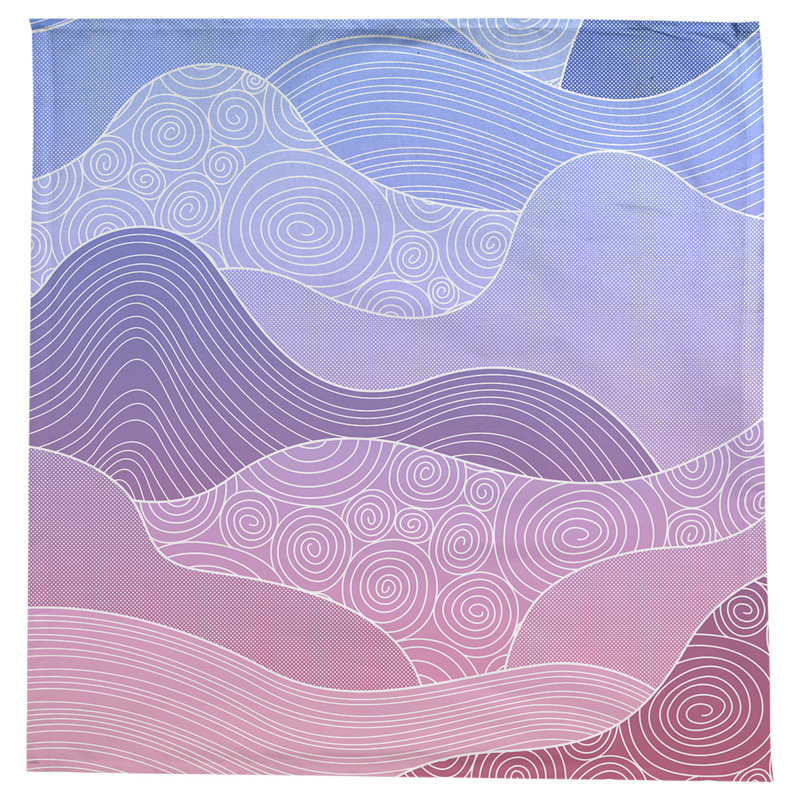 Nappe ondulations à la main Leffel, Bleu / Rose
