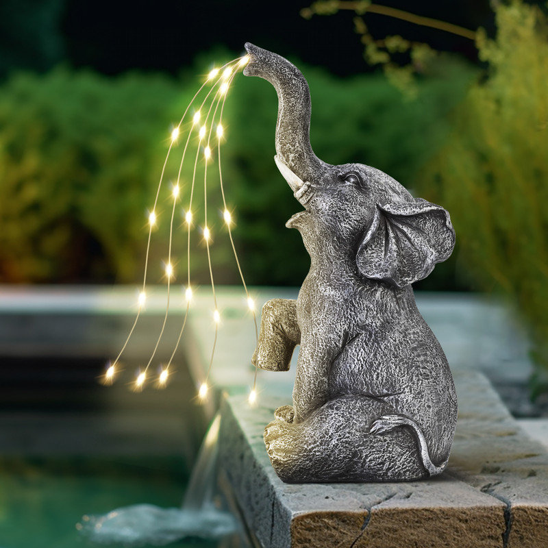 Animals Resin Garden Statue, Stay on Elephant