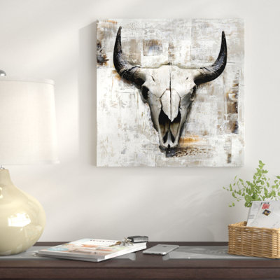 " Cowskull On White " by GraphINC
