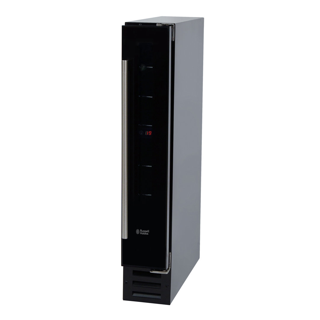 Russell Hobbs Rhbi7wc1 Black Glass Freestanding & Built In 7 Bottle Wine Cooler