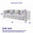 81Inch Oversized 3 Seater Sectional Sofa, Living Room Comfort Fabric Sectional Sofa - Deep Seating Sectional Sofa, Soft Sitting With 3 Pillows For Living Room, Bedroom, Office Teddy (W834S00033)-558154347-558154346