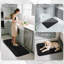 Ensemble de 3 tapis de salle de bain en mousse viscoélastique noire, tapis de toilette pour salle de bain à séchage rapide absorbant et antidérapant extra doux