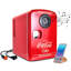 Coca-Cola 4.2 Qt. Countertop Mini Fridge with Bluetooth Speaker, Portable 6-Can Thermoelectric Cooler & Warmer, Retro Beverage Refrigerator, Red