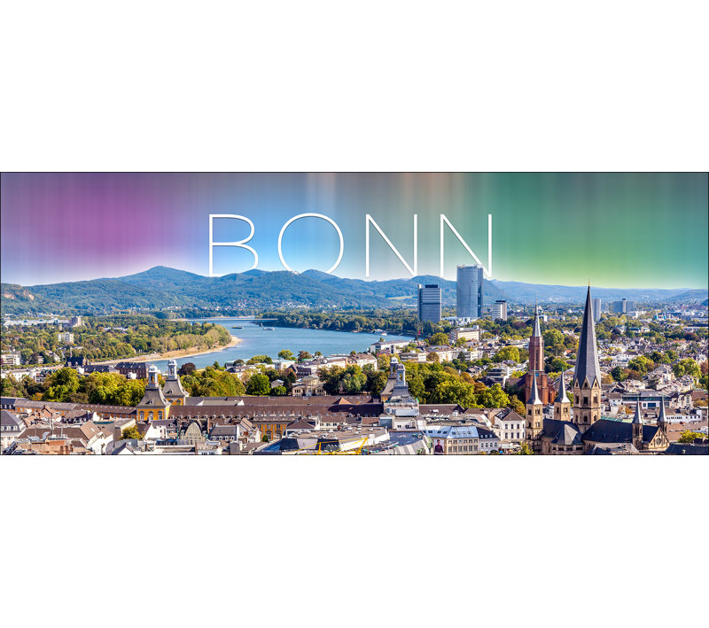 Bonn GLA2660 - No Frame Print on Glass, 50cm H x 125cm W x 1.4cm D