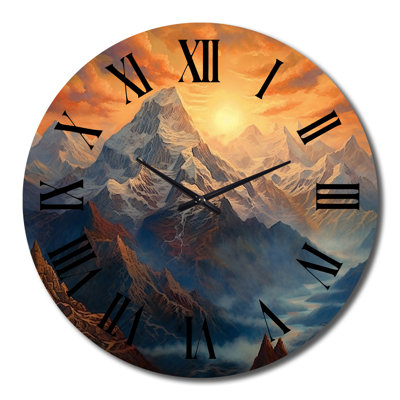Horloge murale Mystical Glorious Mountain