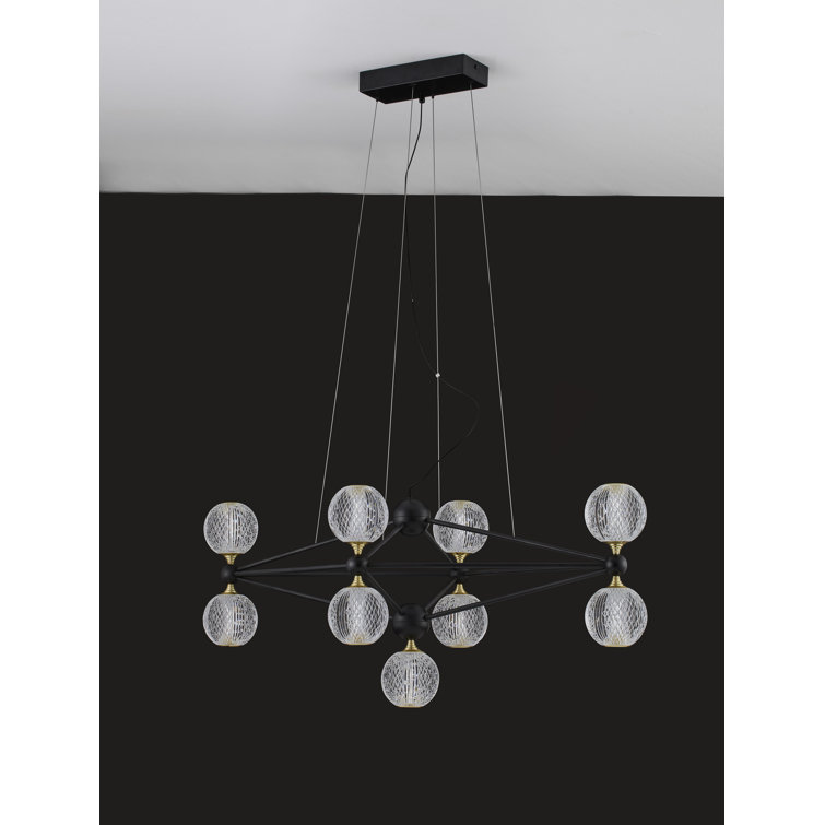  9 - Light Sphere Modern Linear LED Pendant