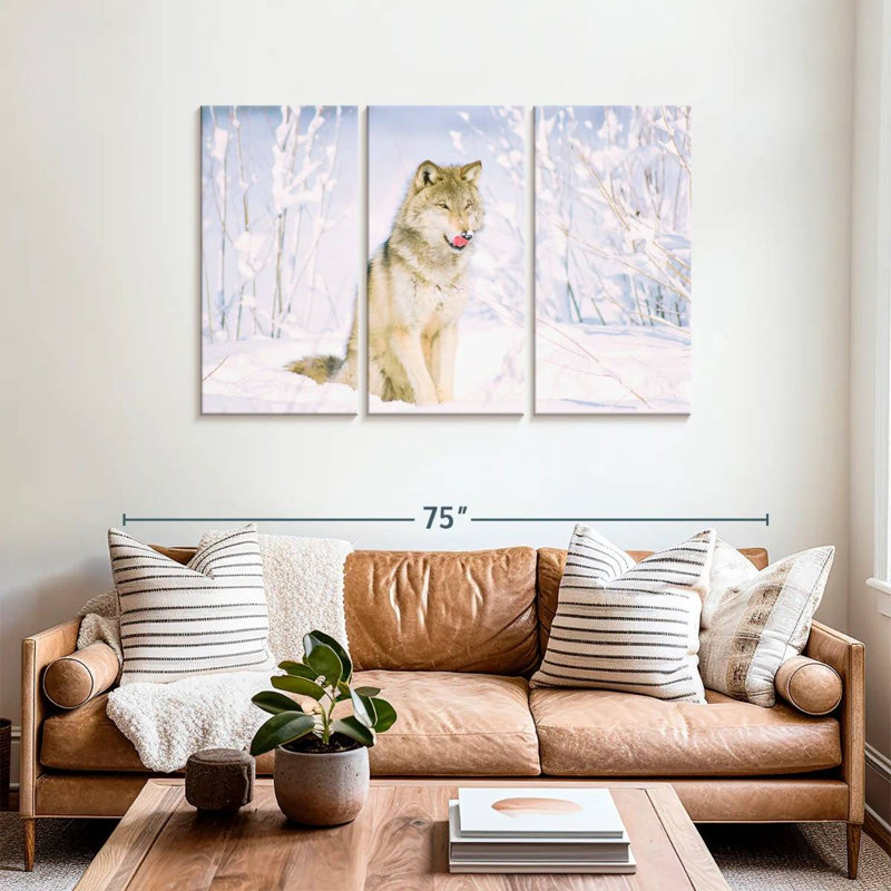 Brampt Feral Timber Wolf, 36" H x 57" W