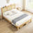 Bed Frame with Natural Rattan Headboard, Platform Bed Frame with Storage Headboard, Mattress Foundation, Noise-Free, No Box Spring Needed-694326961