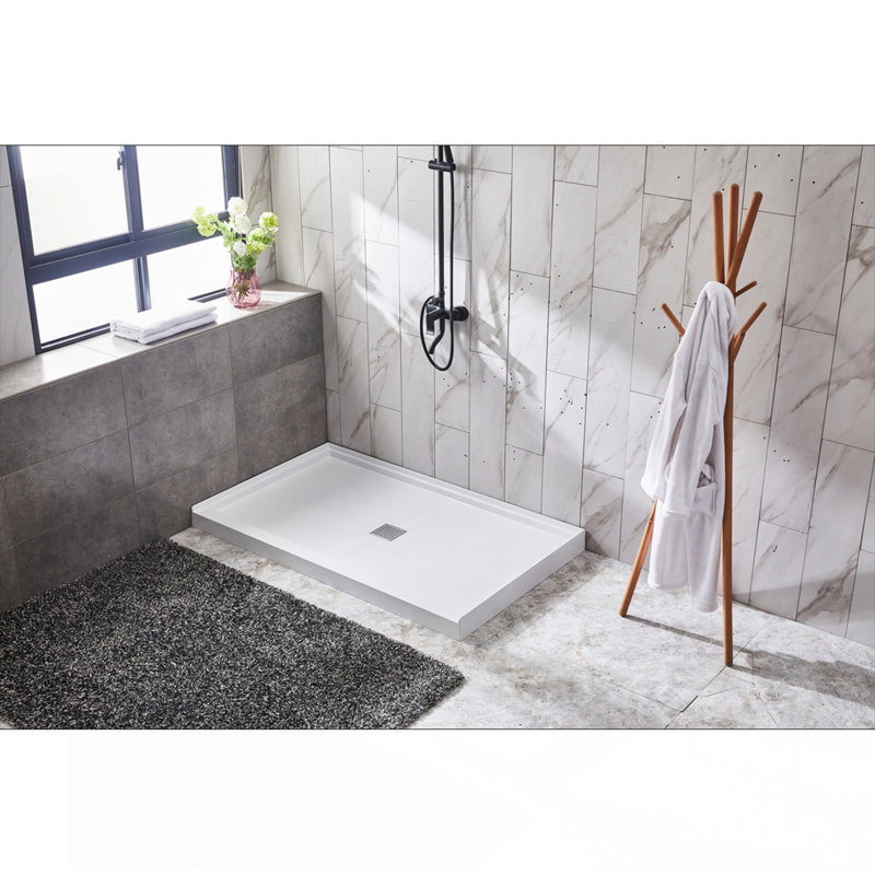 Glasstone shower base SMC solid white finish 4836
