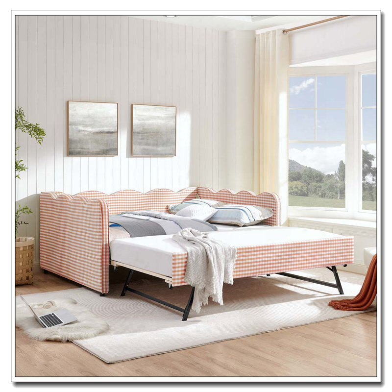 Lit de jour double, Rose 1, Lit gigogne simple