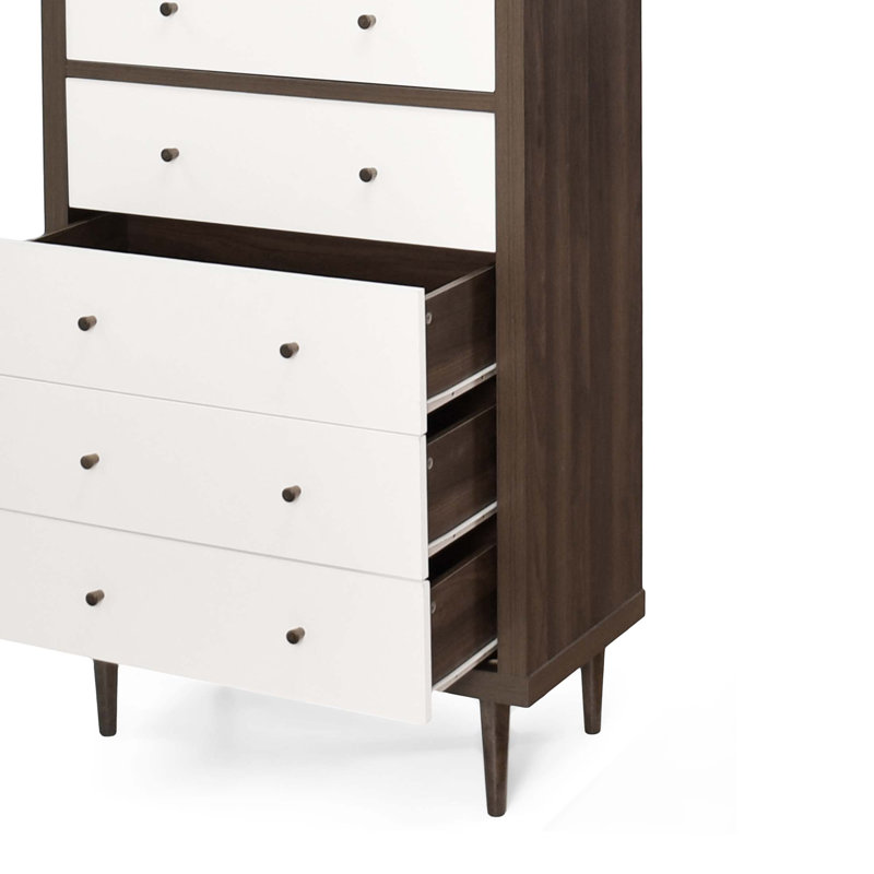 Commode à 5 tiroirs, Blanc