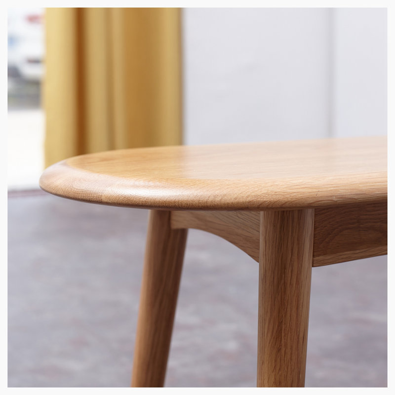 Keisey Solid Wood Bench Natural Oak Wood for Dining Bench Table Bench for Living Room , Oak, 16.14" H x 47.24" W x 11.81" D