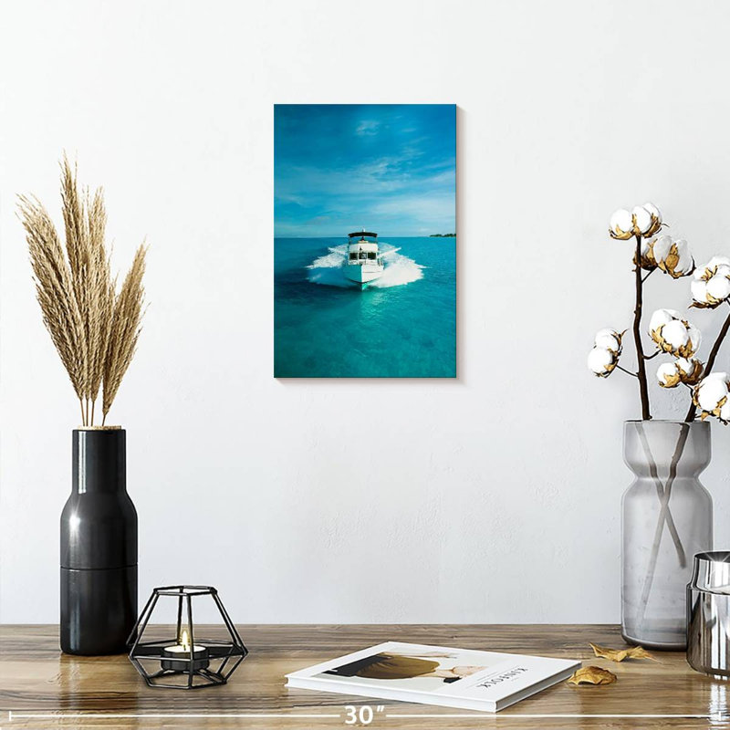 Mehar Speeding Powerboat, 12" H x 8" W