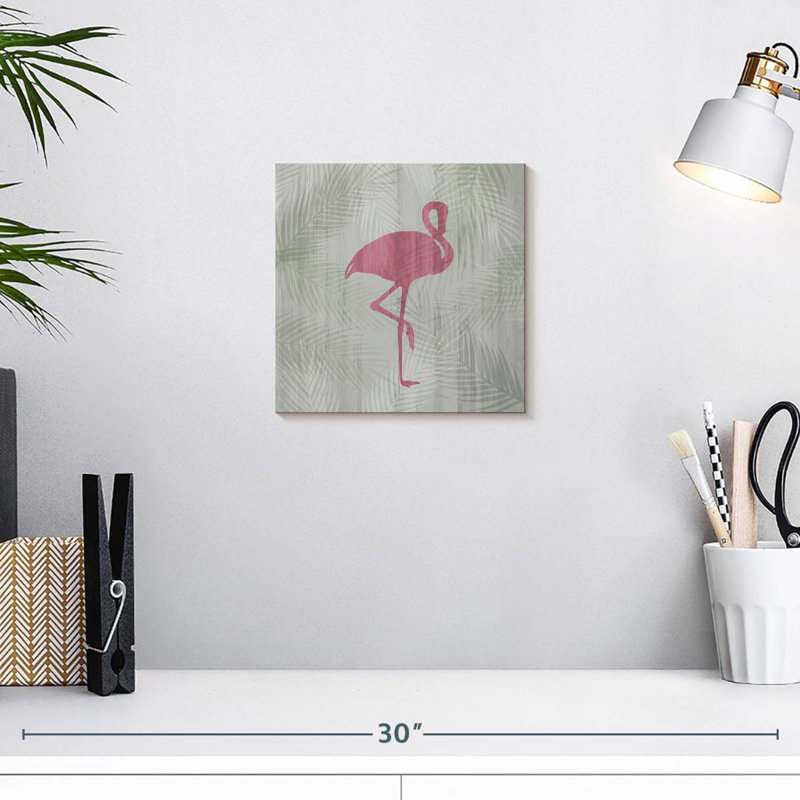 Flamant rose I, H 10 po x l 10 po