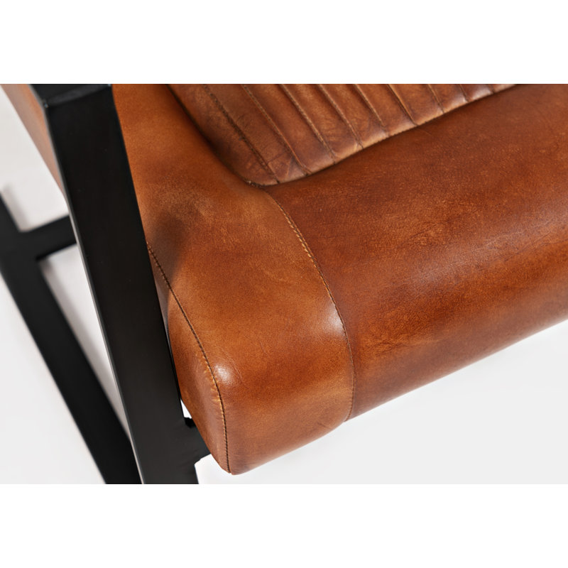 Lanika Upholstered Armchair, Saddle Top Grain Leather