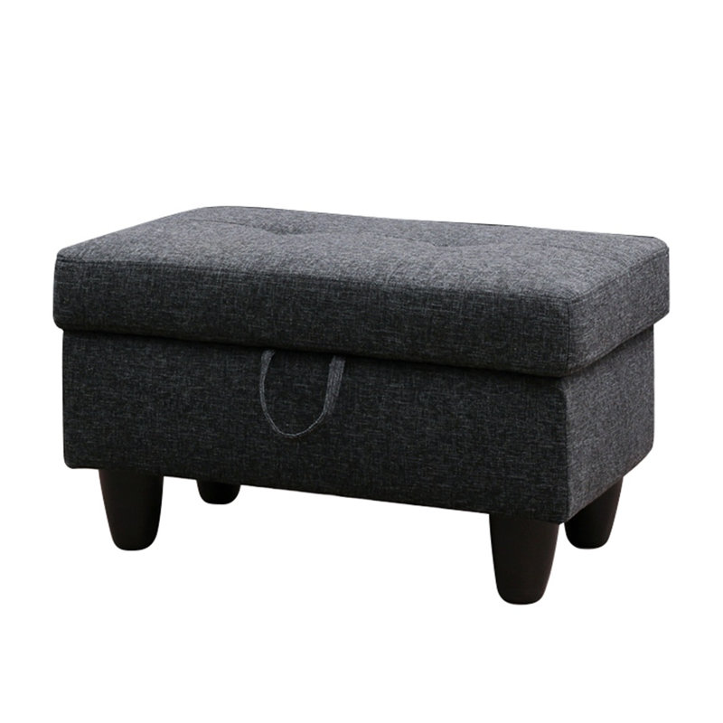 Jacksmith Upholstered Sectional, Right Hand Facing, Dark Gray 100% Linen