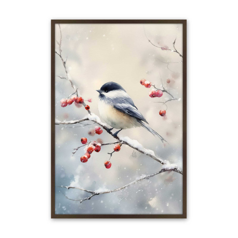 «One Winter Songbird», reproduction d'art, 16 po x 20 po, Brun Belvinder