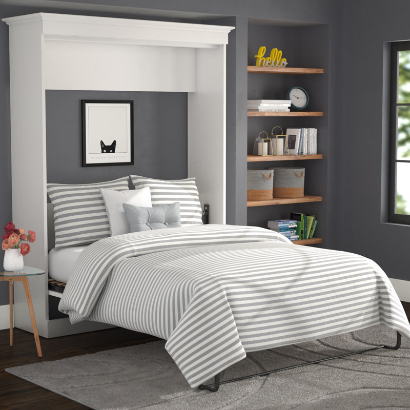 Lit escamotable Alvaretta, Blanc, Grand